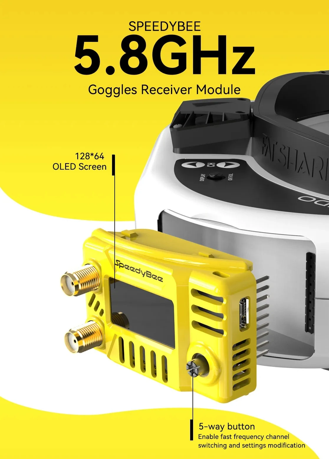 SpeedyBee FPV Goggles Module 5 - Drone Racing Gate recension och pris