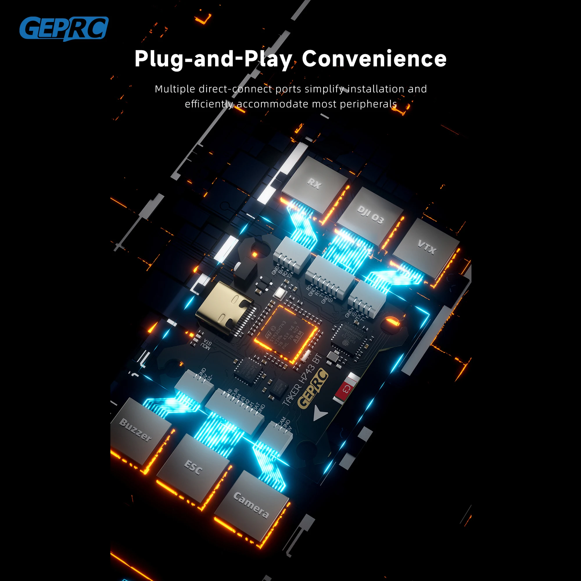 GEPRC TAKER H743 BT 32Bit 65A  - Drone Racing Flight Controller recension och pris