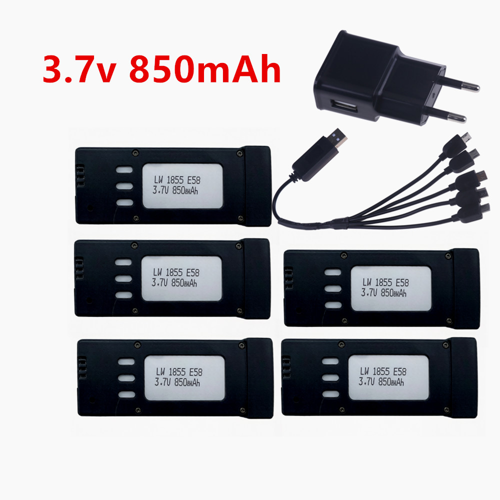 3.7V 850mAh RC Drone Lithium B - Eachine Drone E58 recension och pris