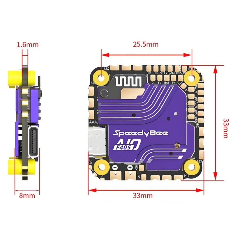SpeedyBee F405 AIO Flight Cont - Drone Racing Flight Controller recension och pris